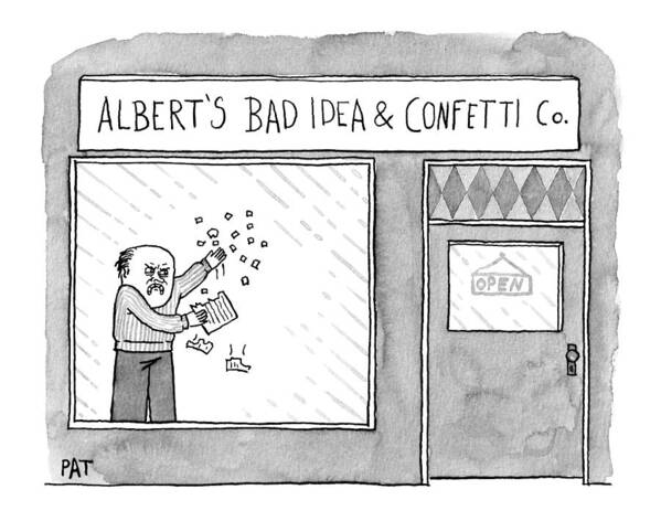 Captionless Art Print featuring the drawing Albert's Bad Idea by Patrick McKelvie