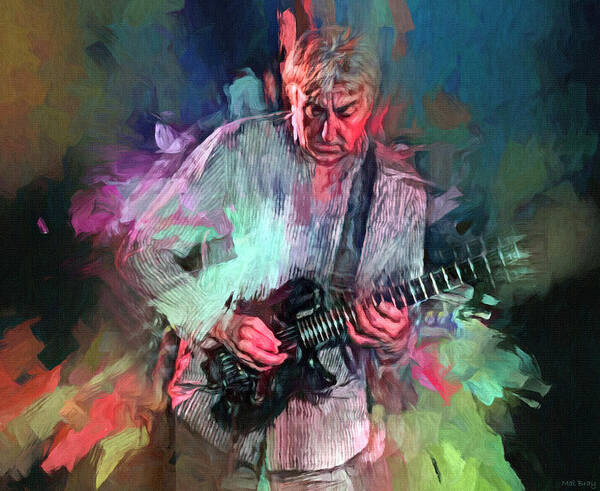 Allan Holdsworth Art Print featuring the mixed media Allan Holdsworth by Mal Bray