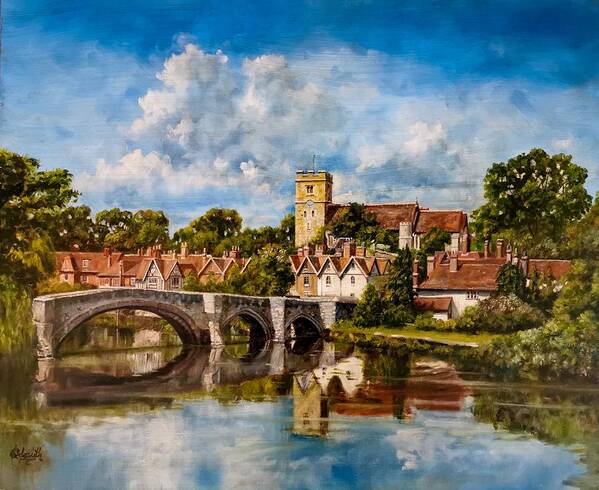  Art Print featuring the painting Aylsford, Kent, England by Raouf Oderuth