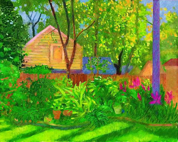 Garden Art Print featuring the painting Backyard Garden 10 by Joe Roache