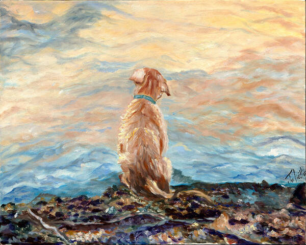 Puppy Art Print featuring the painting Bentley's Choice by Juliette Becker