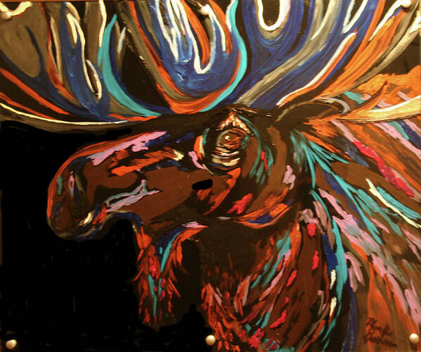 Animals Art Print featuring the painting Bullwinkel by Marilyn Quigley