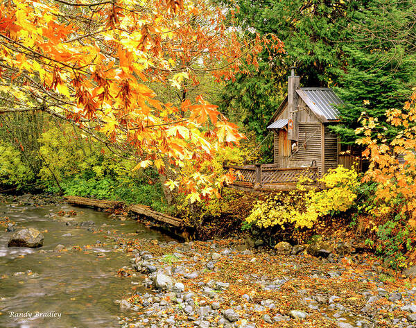 Usa Art Print featuring the photograph Cabin by a Stream by Randy Bradley