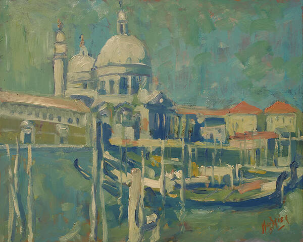 Venice Art Print featuring the painting Canale Grande Venice by Nop Briex