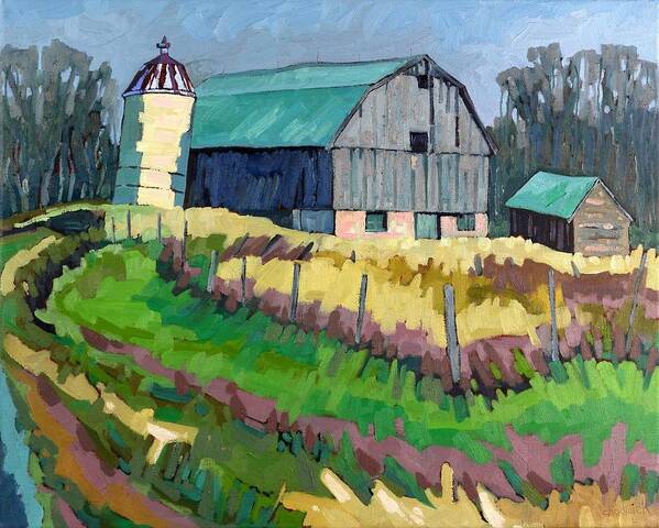 2465 Art Print featuring the painting Chaffey's Homestead Barn by Phil Chadwick