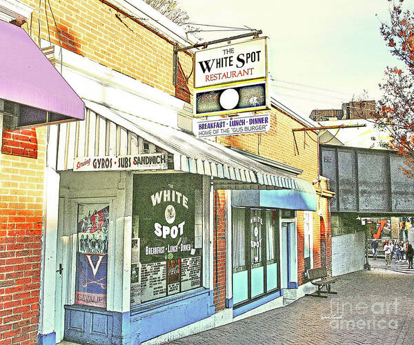 Vmi Art Print featuring the photograph Charlottesville VA Virginia - WHITE SPOT - UVA - The Corner by Dave Lynch