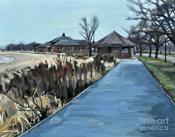 Carson Beach Art Print featuring the painting Early May Morning by Deb Putnam
