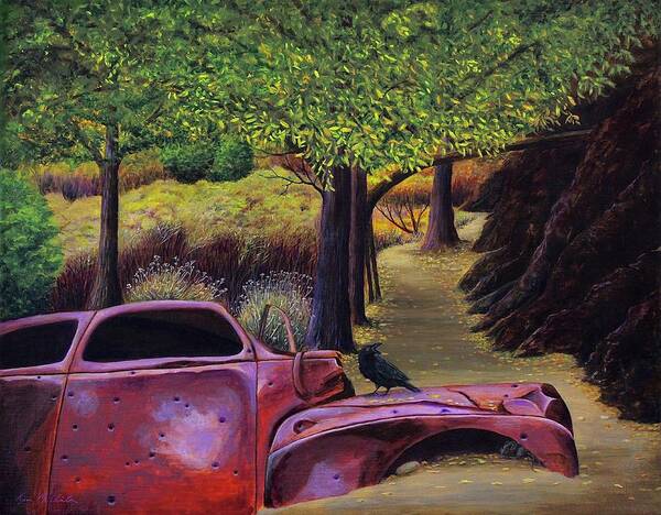 Kim Mcclinton Art Print featuring the painting End of the Road by Kim McClinton