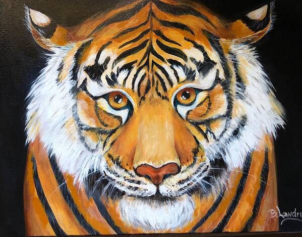 Tiger Art Print featuring the painting Eye of the Tiger by Barbara Landry