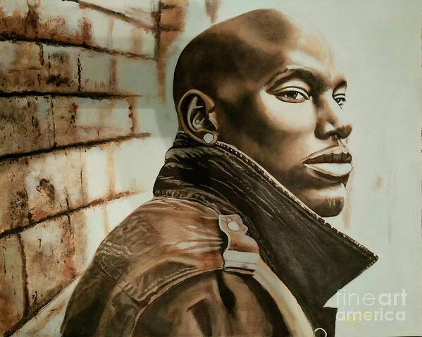 Portrait Art Print featuring the painting Fan Art of Tyrese by Michelle Brantley