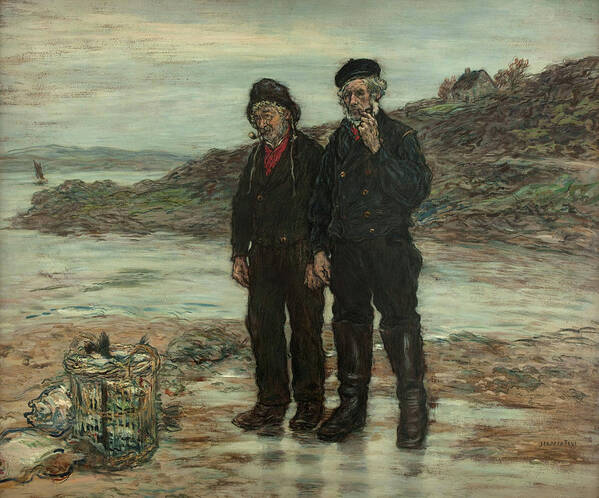 Fishermen Of Scotland Art Print featuring the painting Fishermen of Scotland by Jean-Francois Raffaelli