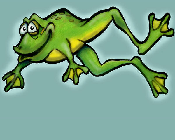 Frog Art Print featuring the digital art Frog by Kevin Middleton