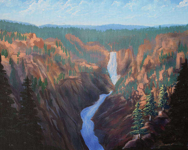 Yellowstone Art Print featuring the painting Grand Canyon of the Yellowstone by Chance Kafka