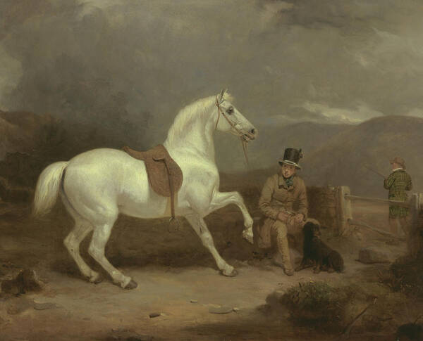 19th Century Painters Art Print featuring the painting Grey Shooting Pony by Thomas Woodward