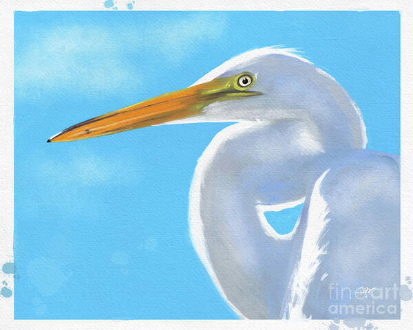 Tammy Lee Art Print featuring the painting Hello Heron by Tammy Lee Bradley