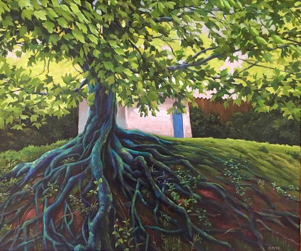 Tree Art Print featuring the painting Hillcrest by Don Morgan