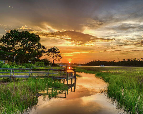  Art Print featuring the photograph Hobcaw Sunset by Jim Miller