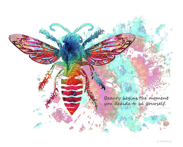 Inspirational Motivational Art - Be Yourself Art Print by Sharon Cummings -  Pixels Merch