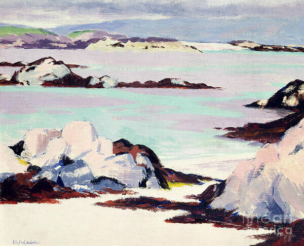 Beach Art Print featuring the painting Island of Iona by Francis Campbell Boileau Cadell