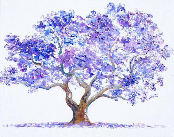 Jacaranda Tree Art Print featuring the painting Jacaranda Tree by Jan Matson