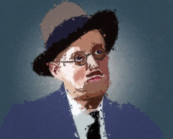 James Joyce Portrait Painting Art Print featuring the painting James Joyce Portrait Painting by Dan Sproul