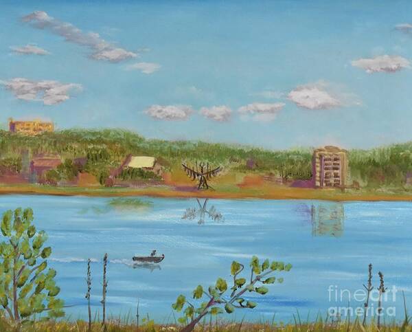 Barrie Art Print featuring the painting Lake Memories by Monika Shepherdson