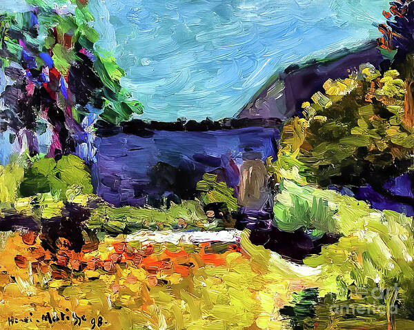 Landscape Art Print featuring the painting Landscape by Henri Matisse 1898 by Henri Matisse