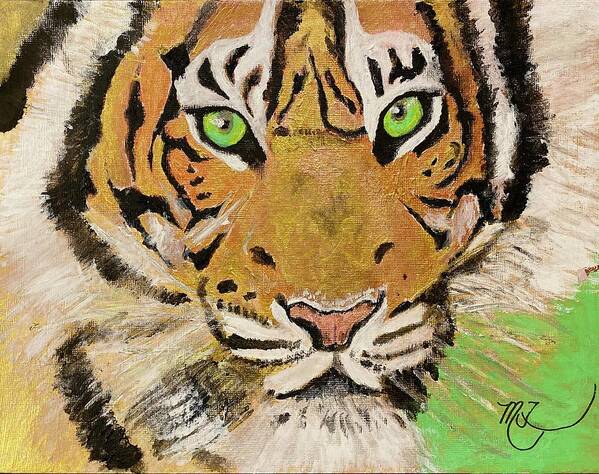 Tiger Art Print featuring the painting TIGER Le Tigre Magnifique by Melody Fowler