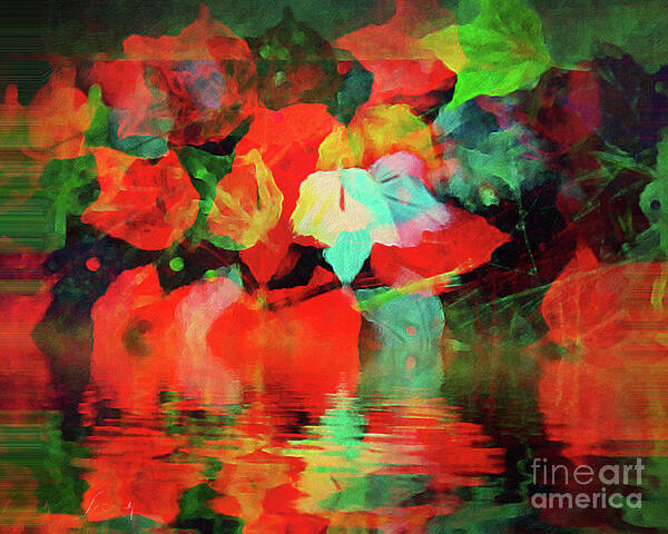 Fall Art Print featuring the painting Leaf Glow a by Jeanette French