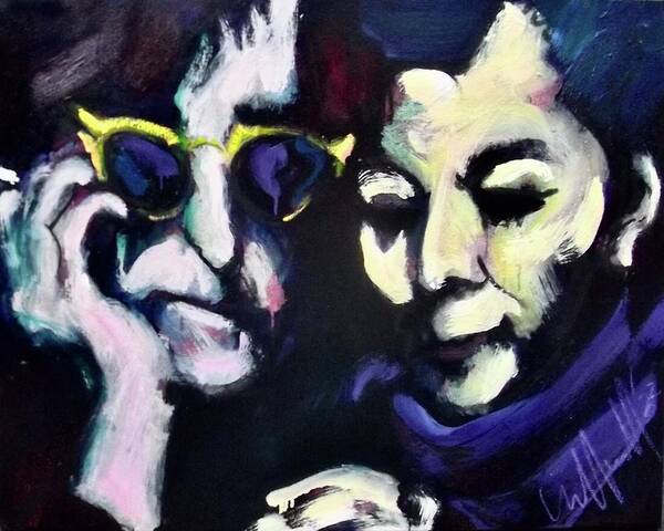 Painting Art Print featuring the painting Lennon Ono by Les Leffingwell