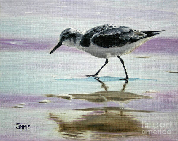 Bird Art Print featuring the painting Little Beach Bird by Jimmie Bartlett