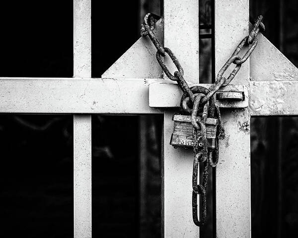 Art Print featuring the photograph Lock And Chain by Steve Stanger