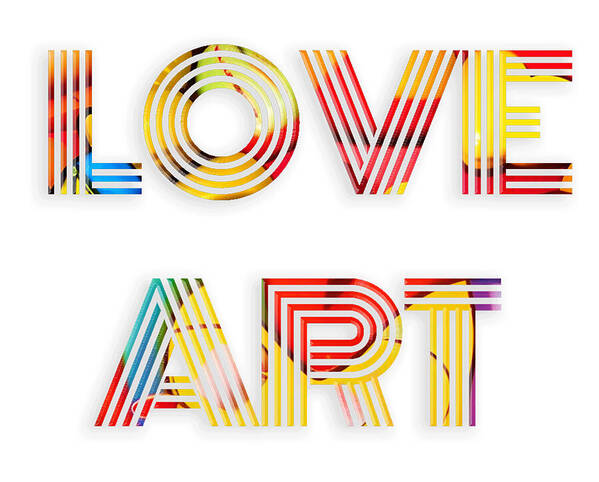 Modern Art Print featuring the digital art Love Art by Rafael Salazar