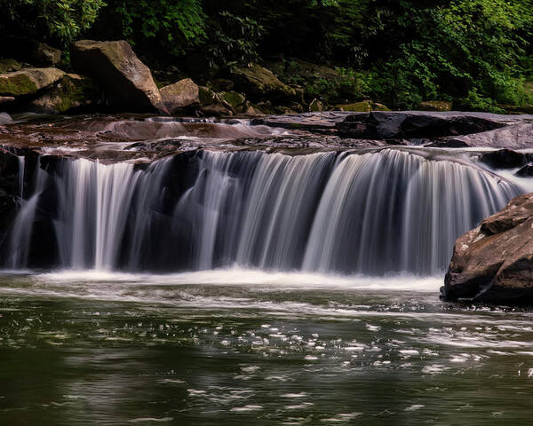 Waterfall Art Print featuring the photograph Lower Swallow falls center section by Flees Photos
