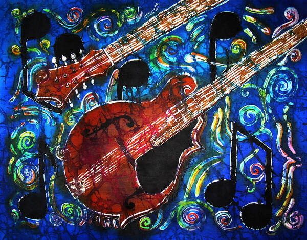 Mandolins Art Print featuring the painting Mandolin by Sue Duda