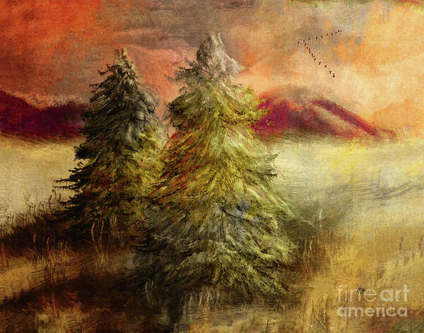 Tree Art Print featuring the digital art Maybe This Year by Lois Bryan