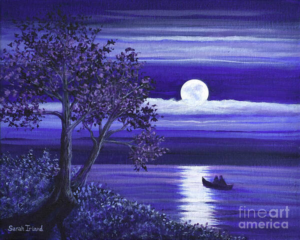 Moon Art Print featuring the painting Moon Watch by Sarah Irland