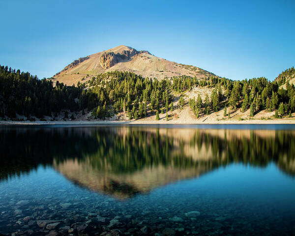 Lake Art Print featuring the photograph Mount Lassen Reflection by Mike Lee