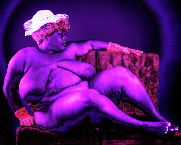 Blacklight Art Print featuring the photograph Ms. Thang by Jose Pagan