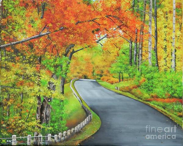 Autumn Landscape Art Print featuring the painting Natural Beauty by Kenneth Harris