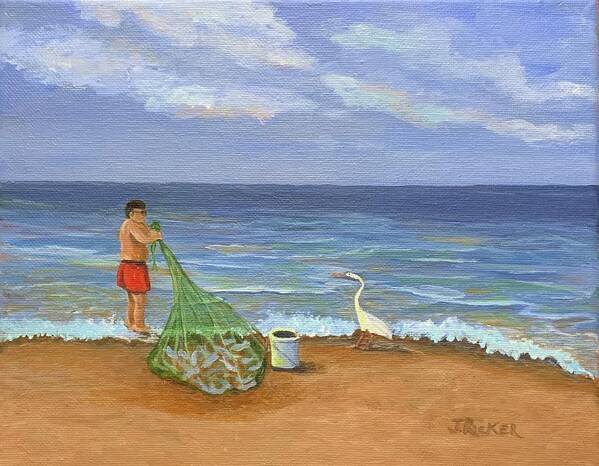 Casting Art Print featuring the painting Net Profit by Jane Ricker