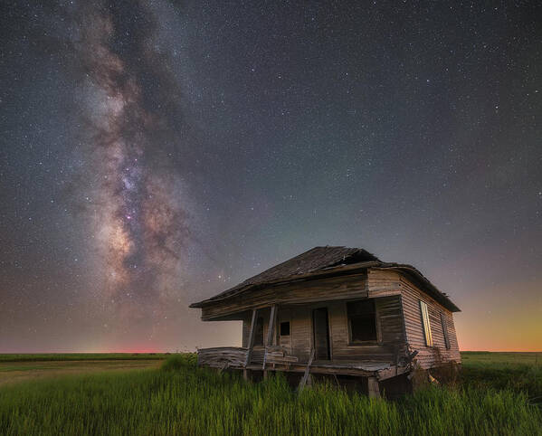 Milky Way Art Print featuring the photograph Night on the Porch by Darren White