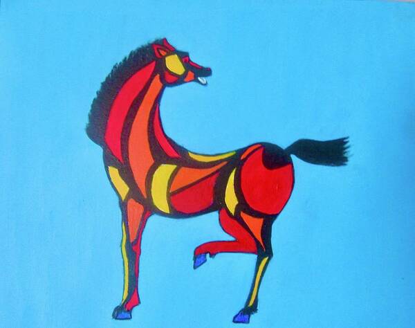 Horse Art Print featuring the painting Not a Pale Horse by Stephanie Moore
