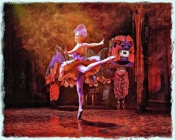 Ballerina Art Print featuring the photograph Nutcracker-Chinese Dragon Dance by Craig J Satterlee