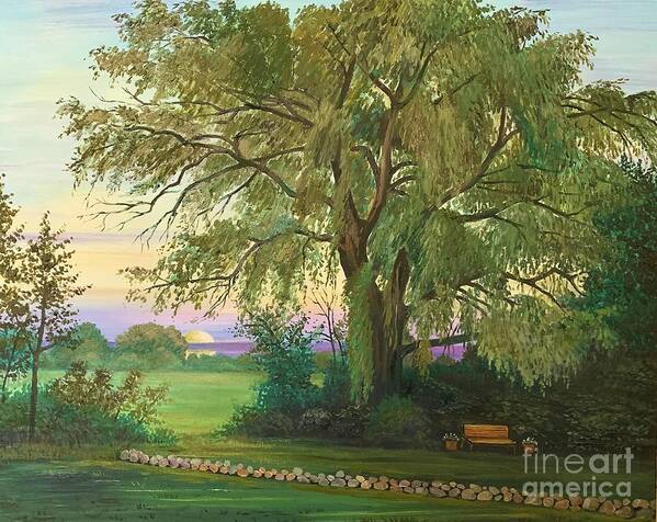 Print Art Print featuring the painting Old Willow by Margaryta Yermolayeva