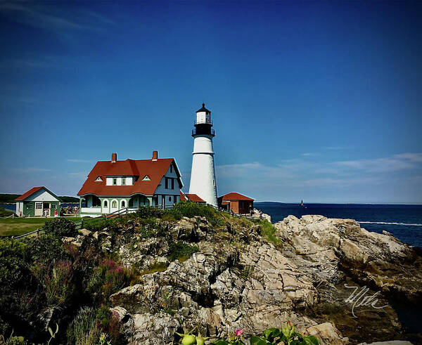 Portland Maine Lighthouse Art Print featuring the photograph Portland Light by Meta Gatschenberger