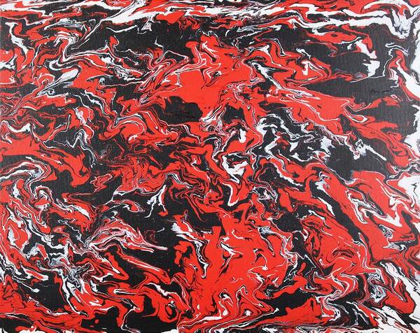  Art Print featuring the painting Red Skye by Embrace The Matrix