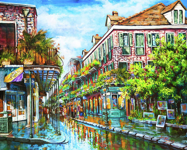 New Orleans Art Art Print featuring the painting Royal at Pere Antoine Alley, New Orleans French Quarter by Dianne Parks