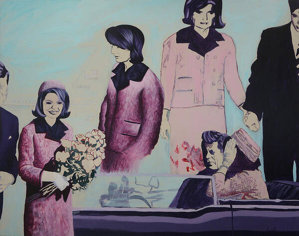 Jackie Kennedy Art Print featuring the painting She was Someone You'd Never Forget. He was Magnetic, Charismatic, and Flawed by Cecilie Rose