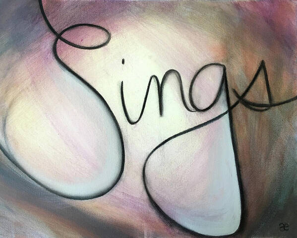 Art Art Print featuring the painting Sings by Anna Elkins